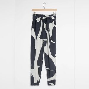Anthropologie THE ODELLS Botanica Linen Joggers Size L